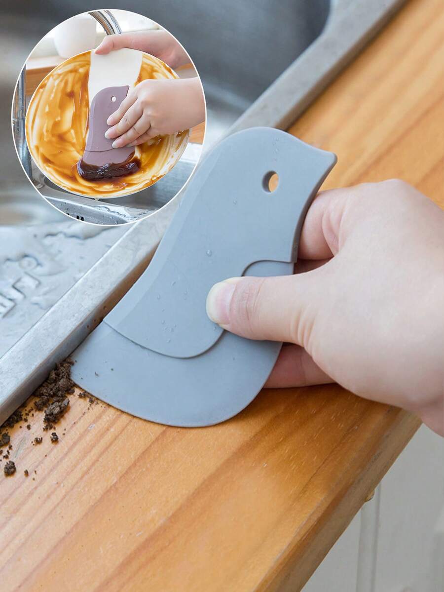 Penguin Design Soft Silicone Kitchen Scraper Tool, Can Be Used To Remove Oil Stains, Baking Residue, Suitable For Kitchen Oil Tray Degreasing Baking