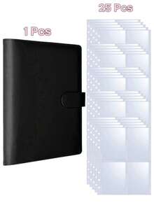 Candy Color A5 PU Leather Photo Album, Cute Korean Music Fan Photo Card Collection Notebook, Stationery - Multicolor - View 19