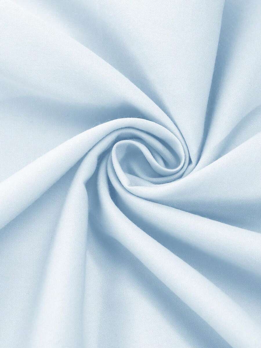 1pc Solid Color Polyester Fabric, Clothing Lining Handmade DIY Sewing Fabric - Light Blue - View 1