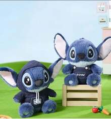 MINISO Disney Lilo And Stitch 絨毛玩偶，連帽款可愛掌心系列，毛茸茸觸感搭配刺繡細節，柔軟捏捏玩具，適合所有年齡層女孩的史迪奇絨毛禮物 - 藏蓝色 - 查看 7