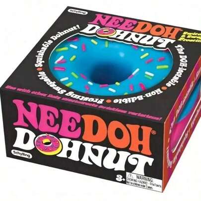 asmodee New Arrival Soft Donut Squishy Toy, Flexible Elastic Squeeze Plaything, Cute Food Model Decompression Toy, Portable Stress Relief Fidget Toy For Home, Office, Party, Kids And Adults