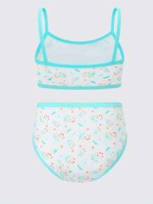 8Pcs Girls Underwear Set, Fresh Ditsy Floral, Elastic Breathable Girls Tank Top And Triangle Panty Set - Multicolor - View 8