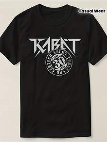 Men's T-Shirt Kabat Official Logo & Number 30 - Heavy Metal Graphic Tee With Iconic Print, Soft And Breathable For Summer And All Seasons, Concerts An - Black - View 1