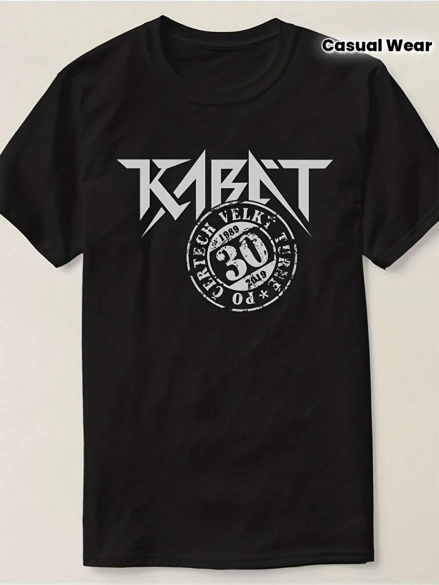 Men's T-Shirt Kabat Official Logo & Number 30 - Heavy Metal Graphic Tee With Iconic Print, Soft And Breathable For Summer And All Seasons, Concerts An - Black - View 1