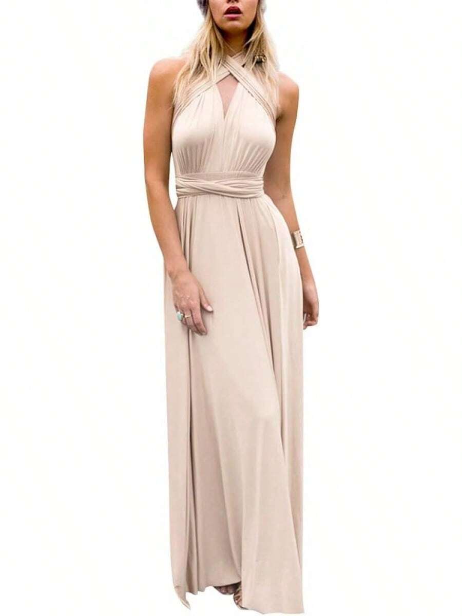Vestido de Dama de Convertible para Mujer - Albaricoque - Ver 1