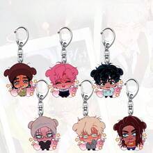 1 Peça Chaveiro de Palco com Formato Assimétrico, Acrílico, Fofo, Presente para Estudante, Mochila, Pingente de Anime Cartoon - Multicolorido - Visão 1