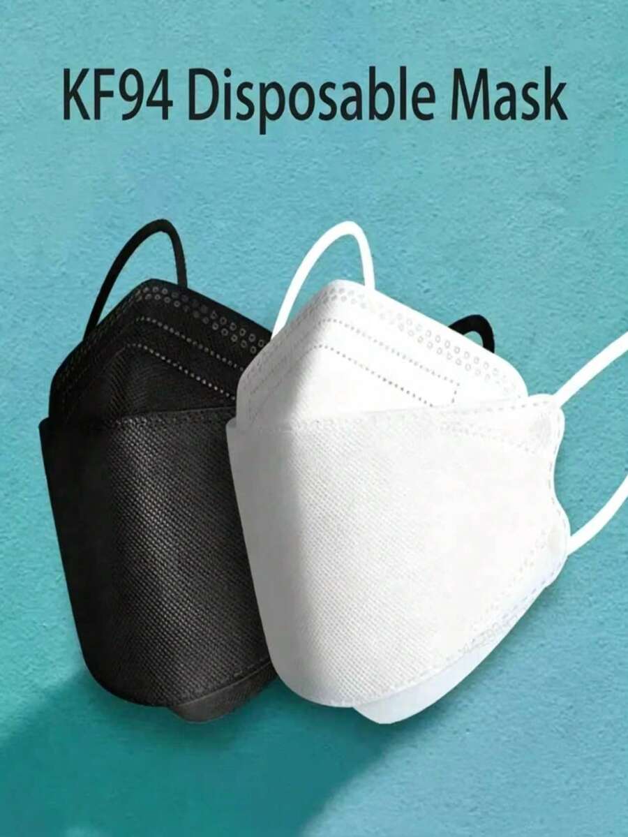 10-50pcs Premium 4-Layer Breathable Face Masks, Meltblown Fabric Material, Black And White Colors Available, Suitable For Daily Outdoor Use - Multicolor - View 1