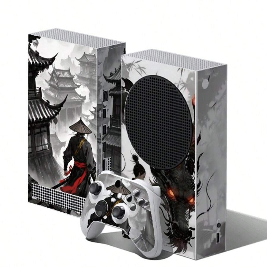 1套 Series S 印花圖案遊戲機貼紙,防滑耐用防刮保護控制器個性化創意裝飾膜 - 查看 1