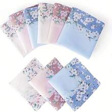 3pcs/1set Exquisite Floral Handkerchiefs - Vintage Tones, Soft Breathable Fabric, Suitable For Weddings, Bridal Showers And Special Occasions - Multicolor - View 8