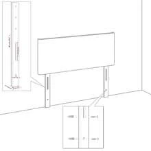 Kopfteil mit Ohren Dunkelgrau 103x23x78/88 cm Samt - Grau - Übersicht 5