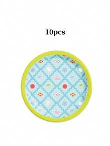 10pcs/30pcs/60pcs Piring Kertas Pesta Kolam Renang Warna-warni, 3 Desain 24 Pcs Dekorasi 7" , Motif Semangka, Motif Kacamata Modis, Dekorasi Ulang Tahun Musim Panas, Dekorasi Meja Bergaris, Penataan Meja Warna-warni untuk Pria dan Wanita - MultiWarna - View 9