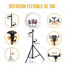Aro De Luz Led Profesional 18 Pulgadas(45cm) Con 2.2m Tripie - A - Ver 6