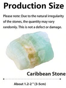 QYDCX Apengshi Caribbean Raw Crystal - Natural Rough Rock Healing Crystal And Gemstone DIY Raw Stone Meditation Fountain Garden Home Decor (2-5cm) - Sky Blue - View 2