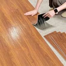 49pcs Self-Adhesive Thickened Wear-Resistant Waterproof Anti-Slip Stone Plastic PVC Flooring Wood Grain Floor Stickers - 49pcs - View 9