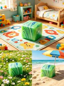 1 PC Cross-Border -Style Swirl  Squishy Stress Relief Toy, Popular Cube Maltose Squishy Toy, Perfect Gift For Classmates And Colleagues - Multicolor - View 1