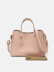 Dedoo Light Luxury Fashion Versatile Multi-Compartment Large Capacity Handbag & Crossbody Bag - Pink - View 8