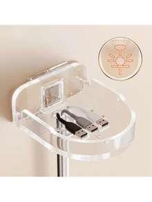 No-Drill Acrylic Wall Mount Bracket For Security Camera, Heavy-Duty Adhesive Shelf, Space-Saving Holder For Indoor Camera, Baby Monitor, Smart Home Devices - A - View 3