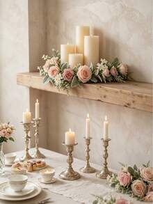 VPY 3pcs Wedding Arch Artificial Flower Arrangement Handmade Faux Flowers For Wedding Welcome Area, Stage Backdrop, Bridal Shower, Party Celebration, Photography Decor, Vintage Bohemian Style, Suitable For Young Couples, Influencers, Event Planners, Wedding Welcome Area Decoration, Wedding Reception Area Embellishment, Church Wedding Ceremony, Party Celebration Events, Random Style Shipped, Please Confirm Before Ordering - Pink Rose Vine - View 5