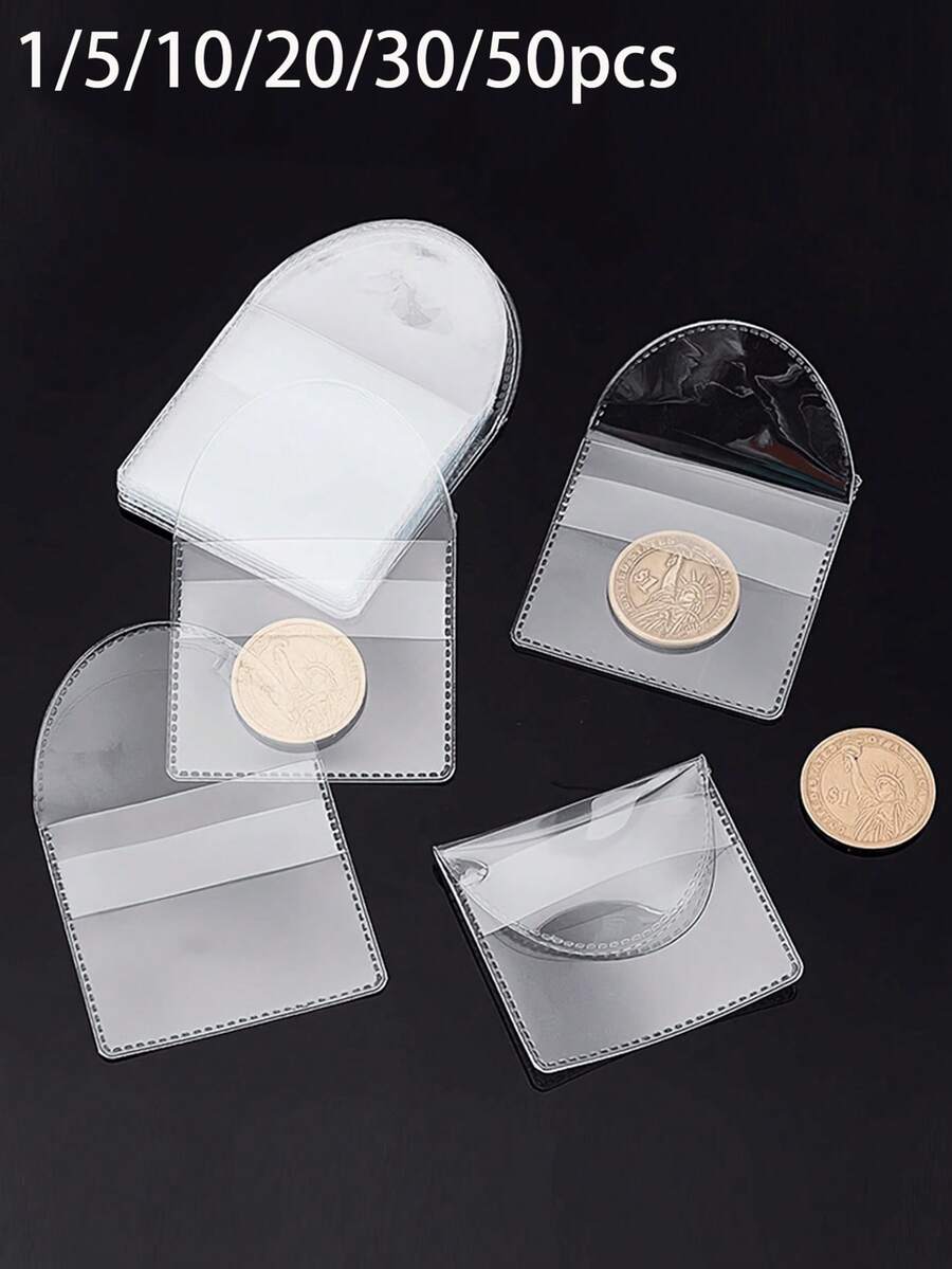Coin Collection Box Set, Coin Bag Set, Coin Protector, Plastic Coin Holder, Transparent Storage Box, Coin Collection Accessories, Suitable For Coins, Jewelry And Small Items As Souvenirs - Multicolor - View 1