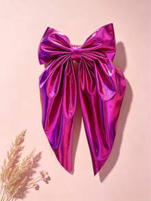 1/2/6pcs Kids French Vintage Elegant Bow Spring Hair Clips With Long Ribbons, Gold And Silver, Back Of Head Hair Clips, Suitable For Parties And Gatherings - Multicolor - View 17