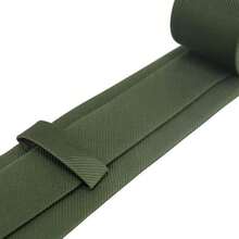Set Of 3 Light Gray Ties For Groomsmen, Weddings, And Events - Olive Green - View 6
