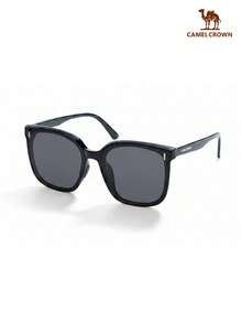 CAMEL CROWN Kacamata Lipat Bergaya Polarized untuk Aktivitas Luar Ruangan - Bingkai hitam, lembaran hitam dan abu-abu - View 2
