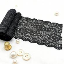 5 Yards Wide Elastic Floral Lace Trim 10cm, Suitable For Clothing Sewing, Lingerie, DIY Handmade Decoration Elastic Lace Band - B - View 18