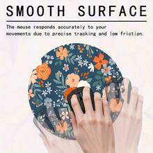 1 Cute Flower And Flower Mouse Pad, Circular Mouse Pad For Office Desk, Small Mini Travel Mouse Pad With Anti Slip Rubber Base, 7.87 Inch Diameter Suitable For Work, Wireless Computer, Laptop, Office Desk Accessory, Single 47g - View 9