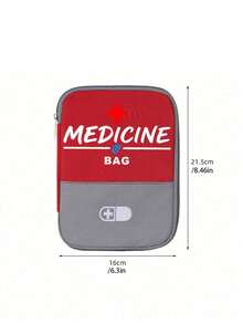 印有「Medicane」字樣的便攜式醫療包，便攜式露營藥袋，緊湊型急救包，旅行與居家便攜收納袋版本，小型藥袋，便利藥包，緊急救援包 - 彩色 - 查看 11