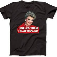 Jessica Fletcher Angela Lansbury T-Shirt Cotton - 黑色 - 查看 1