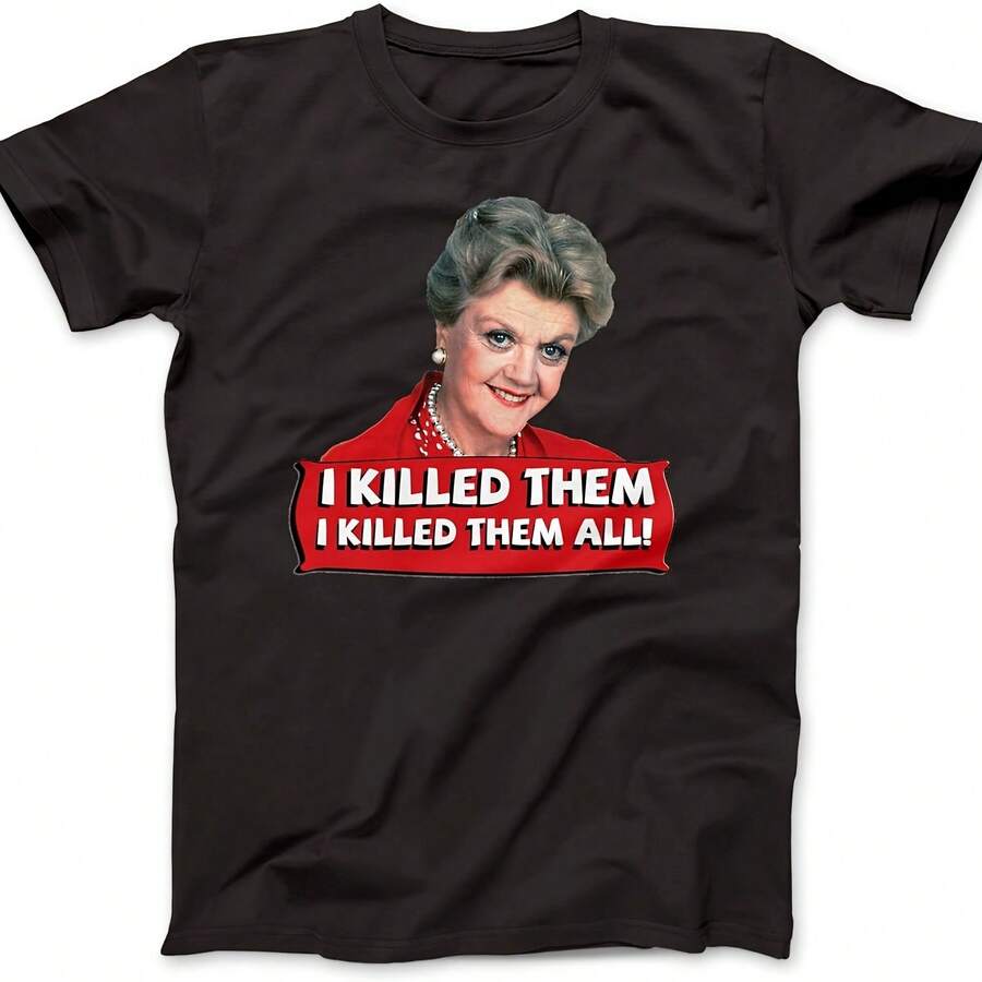 Jessica Fletcher Angela Lansbury T-Shirt Cotton - 黑色 - 查看 1