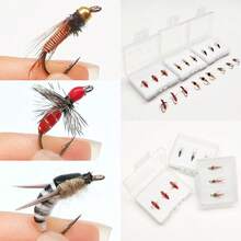 Fly Fishing Bait-3Box Bundle(Total 9Pcs Flies)With Fly Fishing Box Artificial Wet Flies Nymphs Bait For Flishing Trout/Carp Artificial Fishing Lures - Multicolor - View 5