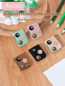 Ayotu Lucky Pool Shot Bookmark, Personalized Magnetic Bookmark,Dinosaur PU Leather,Stylish Design, Ideal For Reading, Journaling And DIY Crafts, Unique Stationery Decor For Book Lovers, Perfect For Middle School, High School, College And Art Students. - Multicolor - View 8