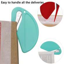 1 pieza Abrecartas de plástico mini, abridor de sobres, cortador de papel, cuchillo utilitario, cortador de cuerda, abridor de cajas, color aleatorio - Una pieza - Ver 1