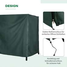 Garden Swing Cover, Protective Swing Cover, Waterproof Cover, Sun Protection, Oxford Fabric, 205x124x164cm - Dark Green - View 3