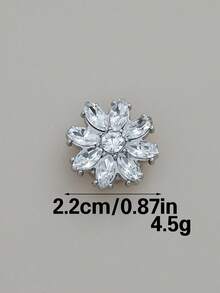 1/2/5入 17/22mm 女用水鑽鈕扣蓋、水晶鈕扣蓋，可拆卸夾式鈕扣蓋，服飾水晶時尚鈕扣，附鉗子壓鈕扣扣件，鉛色 - 多色 - 查看 10