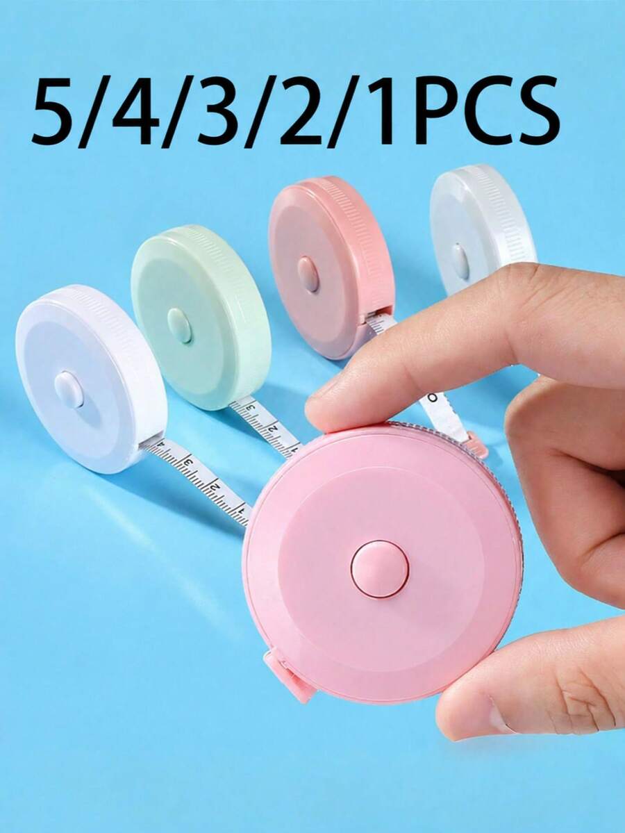 3/2/1入可伸縮捲尺，用於測量身體尺寸、縫紉軟尺，適用於裁剪布料、手工藝減重測量，60英吋(1.5公尺)雙面尺