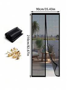 Magnetic Screen Door, Magnetic Closure, Insect-Proof & Breathable, Thickened Mesh, Pet-Friendly, Suitable For Front Door, Sliding Door, Fly Screen, Fly Curtain, RV Accessories, Fly Net, Mosquito Net, Screen Door, Fly Net/Insect-Proof Screen - Multicolor - View 12