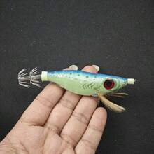 Avlcoaky 5pcs/Set Nightglow Fishing Shrimp Shrimp Squid Hook Lure Sea Fishing Luminous Squid Jig Set - Multicolor - View 8