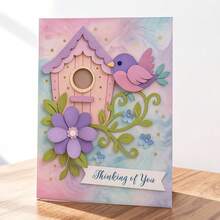 1 Peça Matriz de Corte de Metal Criativa em Formato de Ninho de Pássaro, Adequada para Scrapbooking, Artesanato Manual, Moldes de Relevo, Cartões Feitos à Mão e Ferramentas para Confecção de Cartões de Presente - Ninho de pássaro - Visão 8