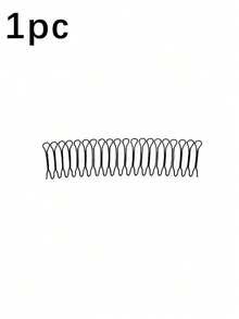 (Attention! Please Check The Size Before Ordering.) 6pcs/2pcs/1pc Wavy Bangs Clip, Elegant Hollow Oval Metal Tool, Perfectly Tames Frizzy Bangs, Solid Color, Suitable For 14 Years And Above, Includes Comb And Smoothing Brush - Mesh - View 10
