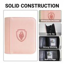 1pc Pocket Card Storage Album - Trading Card Collection Album, Single Card Storage With 16 Pages, Holds 32 Cards, Side-Loading Mini Storage Album Suitable For TCG, MTG, Sports, Baseball, Football And Other Small Sports Cards - Multicolor - View 4