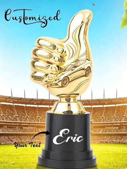 Customized Thumb Trophy For Competition, Customized Mini Victory Trophy Prize, Party Favor, Small Competition, Football Cup