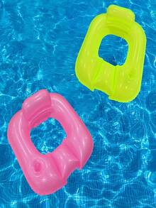 1 quadratische perlmuttfarbene PVC-Schwimmmatratze mit Getränkehalter, geeignet für Strand, Pools und Wassersport - Verschiedenfarbig - Übersicht 7