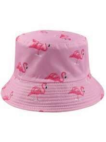 1 pieza Sombrero de cubo reversible unisex con estampados de dibujos animados, adecuado para uso al aire libre, viajes, uso diario, de moda y versátil - impresión - Ver 38
