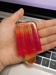 1pc Slow Rebound Gradient Color Popsicle Squeeze Toy, Transparent TPR Material Stress Relief Toy, Ice Cream Shaped Fidget Toy, Soft And Stretchable, Helps Relieve Anxiety, Suitable For Teens, Summer Party Gift, Thanksgiving Gift, Christmas Gift, Halloween Gift, Christmas Stocking Filler - Multicolor - View 15