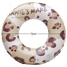 Leopard Print Inflatable Swim Ring, Thickened PVC Pool Float With Handles For Adults Summer Vacation - Multicolor - View 20