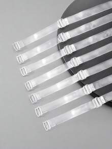 4 Pairs Clear Bra Straps, Adjustable Invisible Shoulder Strap Replacement, Non-Slip Transparent Bra Straps For Dresses, Tops & Everyday Wear - Multicolor - View 6
