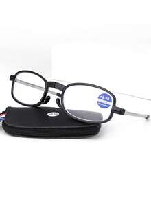 2pcs/Set Unisex Fashionable Foldable Lightweight Reading Glasses, Comfortable Anti-Slip Design And Lightweight Ergonomic Design, Suitable For Reading, Driving, Fishing And Daily Wear - Multicolor - View 2
