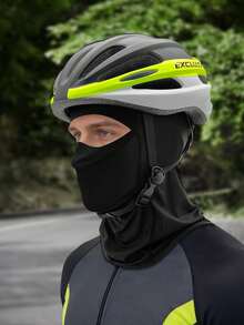 1 pieza Máscara facial de verano para montar, Capucha de protección solar para motocicleta, Absorción de humedad, Secado rápido, A prueba de polvo, Toalla facial transpirable, Capucha de seda de hielo - Con bordes sin costuras - Ver 5